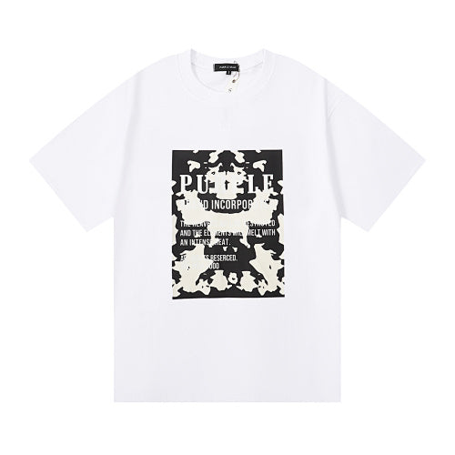 New Purple Short-Sleeve T-Shirt - White