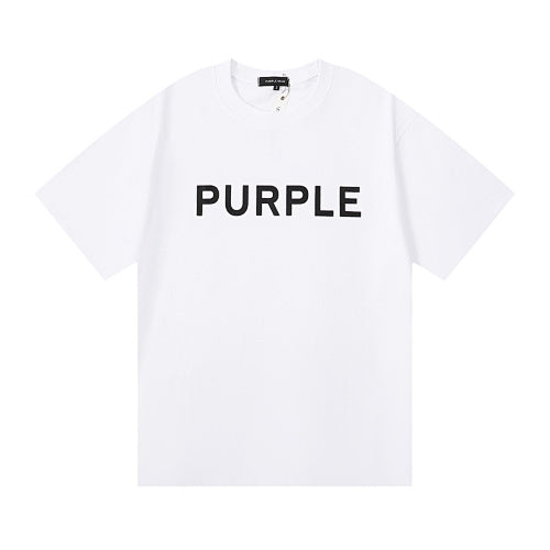 New Purple Short-Sleeve T-Shirt - White