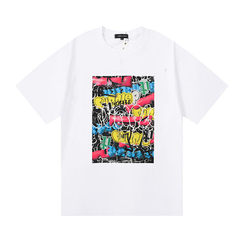 New Purple Short-Sleeve T-Shirt - White