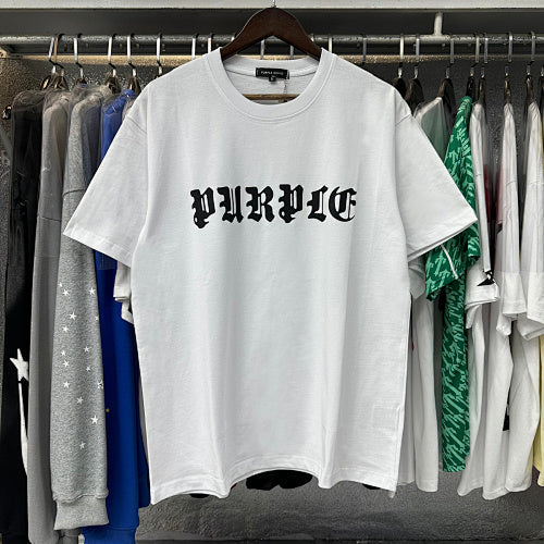 New Purple Short-Sleeve T-Shirt - White
