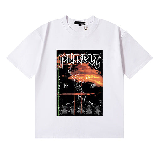 New Purple Short-Sleeve T-Shirt - White