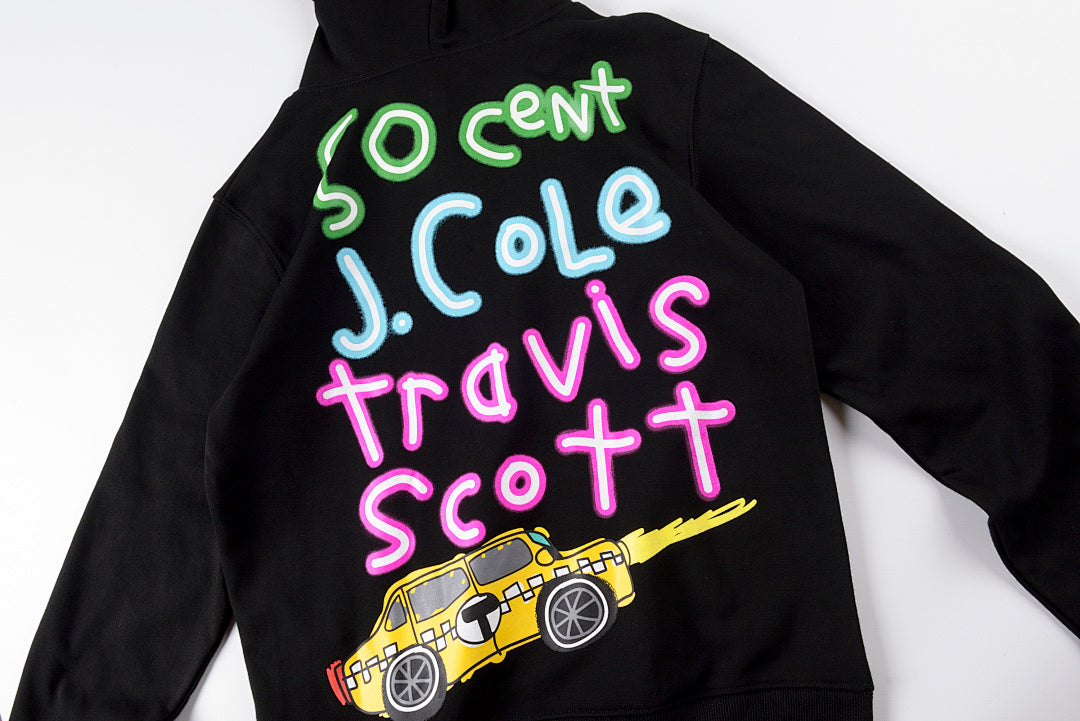 Travis Scott Rolling Neon Headliners loud Hoodie手绘涂鸦卫衣 - view 8