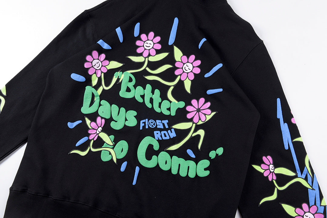 BETTER DAZE FIRST ROW HOODIE INS同款立体印花帽衫卫衣 - view 11