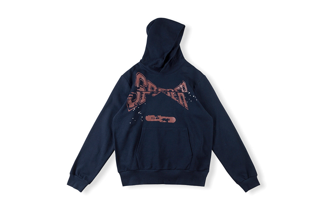 Young Thug 明星同款Sp5der 555555 Hoodie补丁拼接卫衣 - view 10