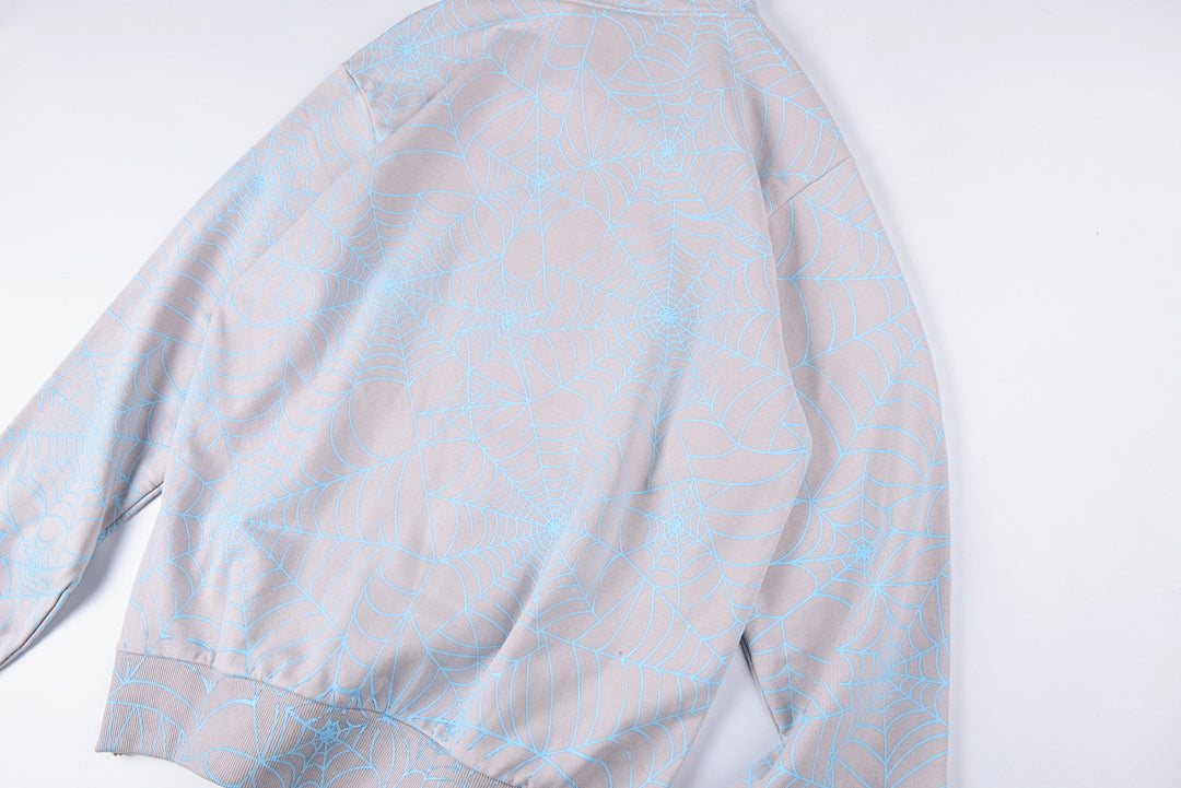 Sp5der 555555 Slate Gray Web Hoodie pants蜘蛛网满花卫衣 - view 7