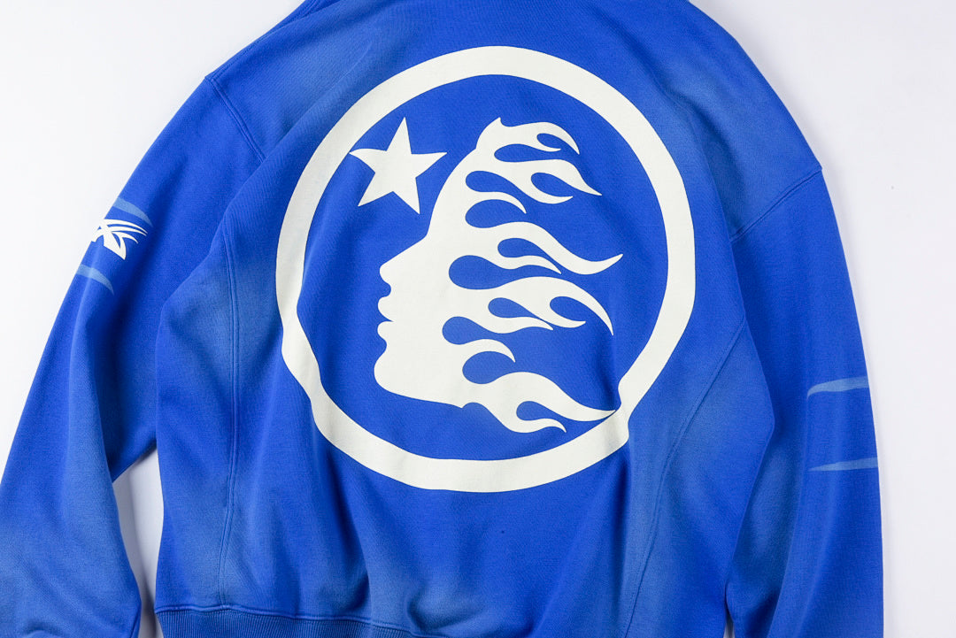 Hellstar No Guts No Glory Hoodie pants蓝色套餐连帽卫衣 - view 9
