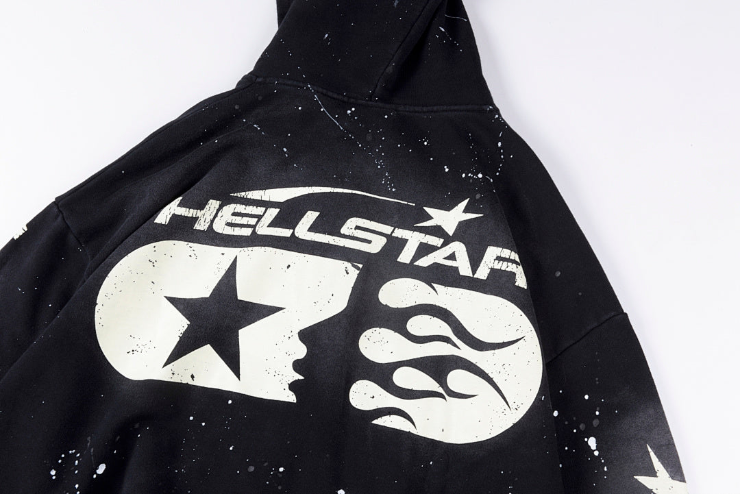 Hellstar Studios Zip Up Hoodie拉链洗水纯棉卫衣 - view 15