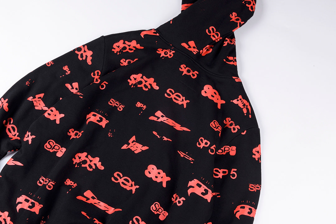 明星同款Sp5der 555555 Hoodie pants男女套头休闲套装卫衣 - view 8