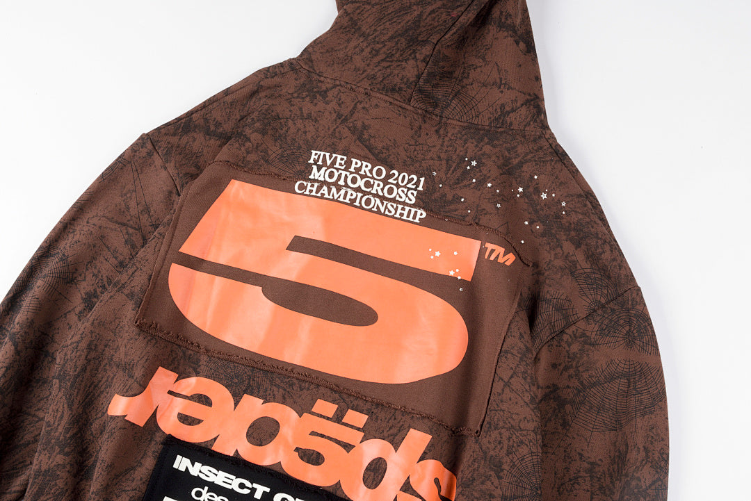 Young Thug Sp5der 555555 Hoodie补丁拼接连帽卫衣 - view 7