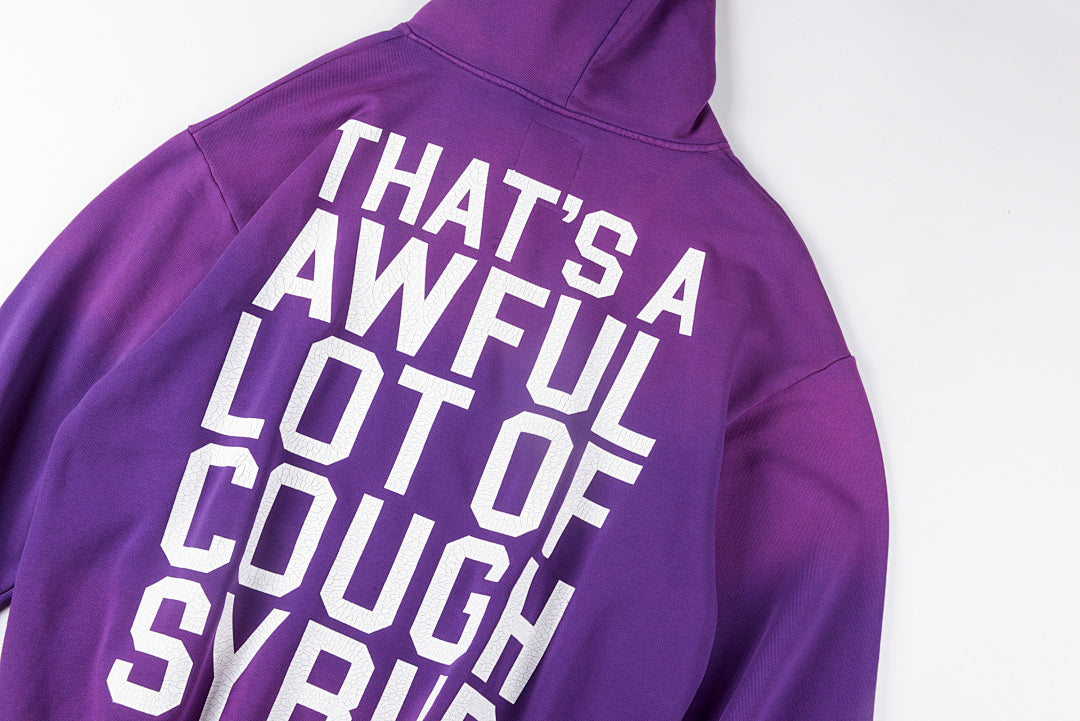That's A Awful Lot of Cough Syrup裂纹印花休闲套装卫衣 - view 23