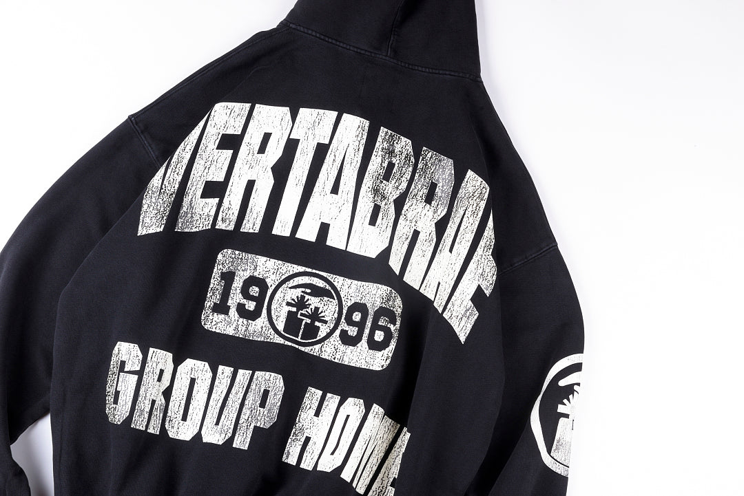 Vertabre Tattoo Zip Up Hoodie 洗水做旧男女款套装卫衣 - view 9