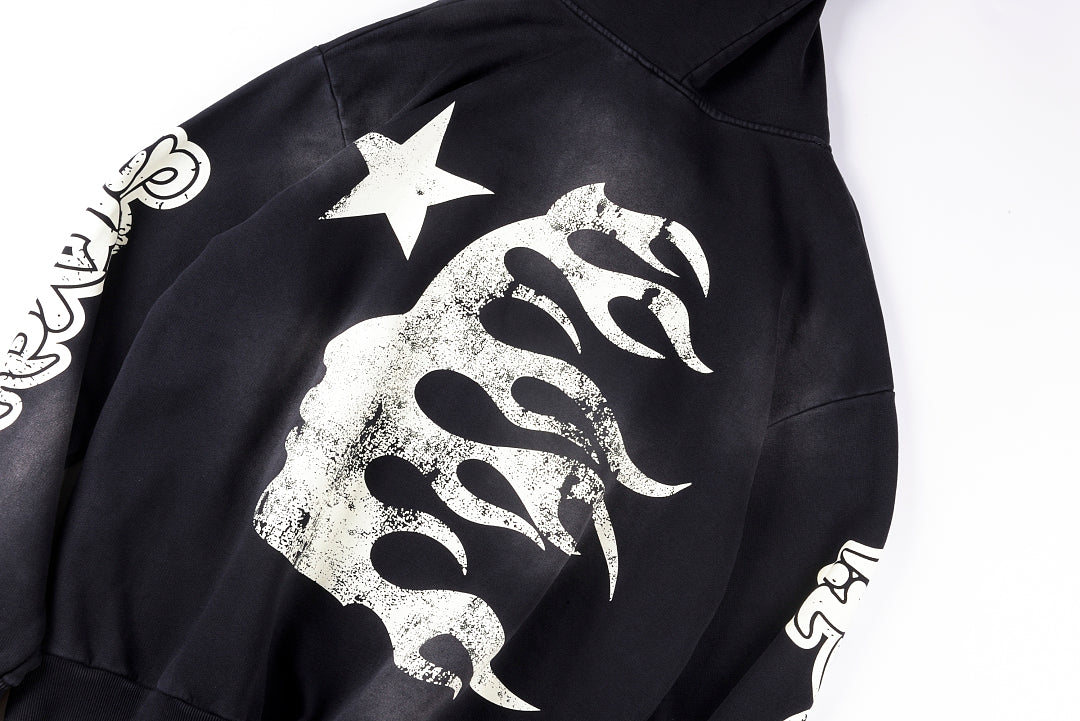 Hellstar Studios Yoga Hoodie 高街小众洗水做旧连帽卫衣 - view 10
