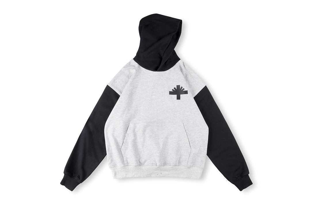 Vertabrae Assembling Hoodie 立体印花拼接磨烂连帽卫衣 - view 9