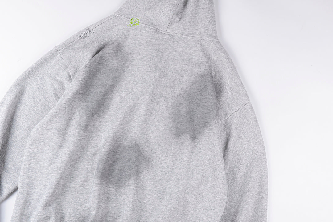 Hellstar Studios Zip Up Hoodie 拉链做旧刺绣涂鸦纯棉连帽卫衣 - view 10