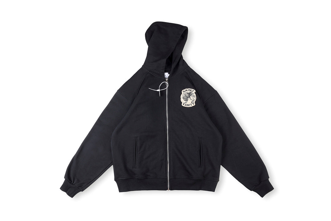 SAINT VANITY ZIP Up Hoodie拉链刺绣连帽卫衣套装 - view 11
