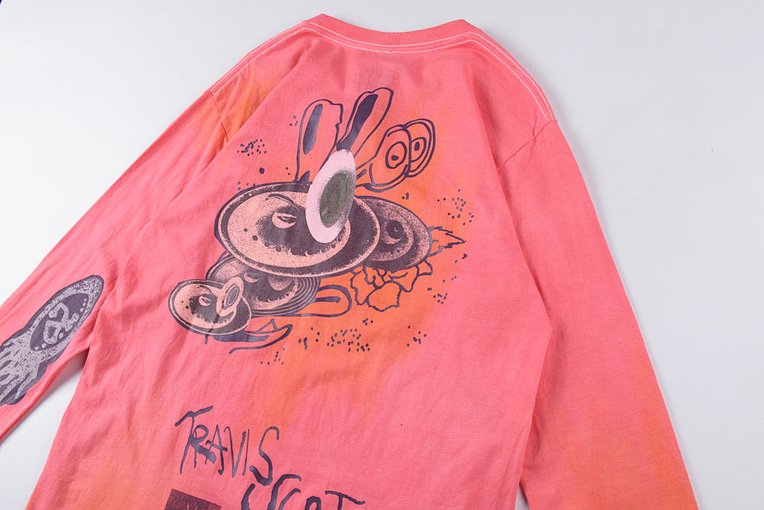 Travis Scott O2 Live Tie Dye Csctus Jack 周边巡演长T - view 11