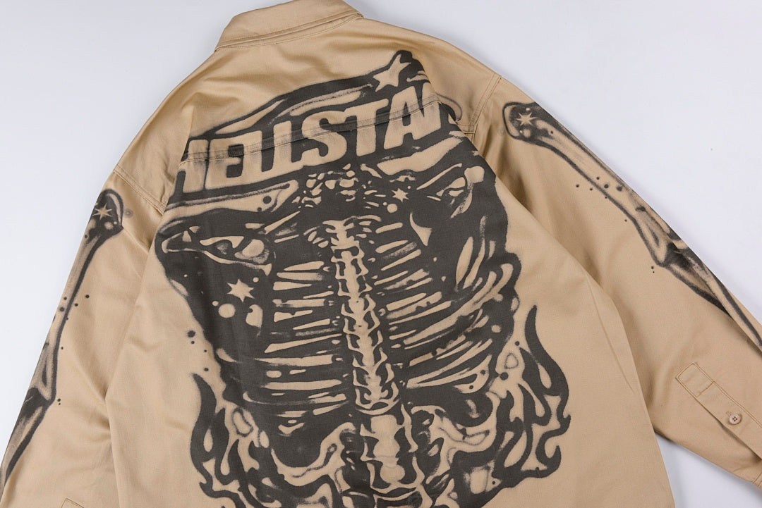 Hellstar Airbrushed Bones Longsleeve 骷髅男女休闲长衬 - view 9