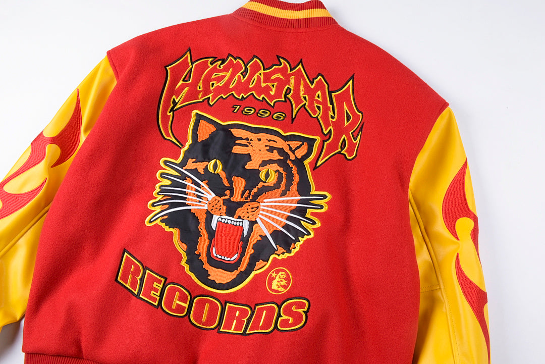 Hellstar Records Werewolf Letterman Jacket皮袖老虎刺绣夹克 - view 11