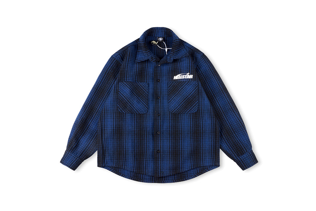 HELLSTAR STUDIOS shirt Jacket印花毛呢衬衫夹克格仔外套 - view 13