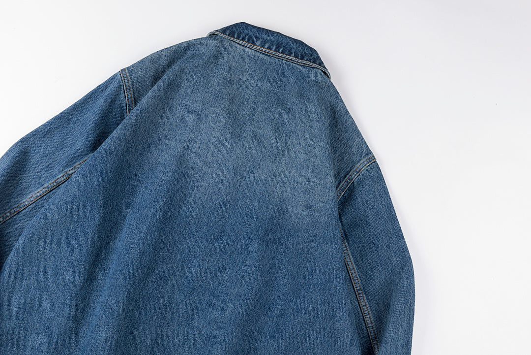 Sp5der 555555 demin jean jacket 刺绣牛仔套装外套 - view 9