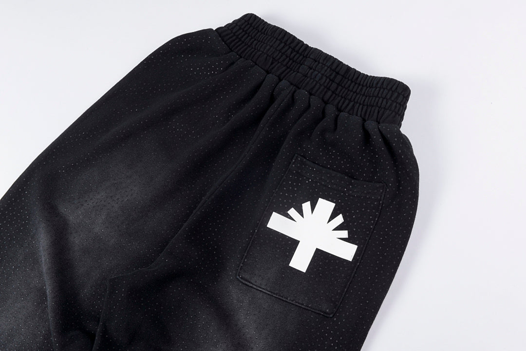 Vertabrae sweatpants 字母印花满水钻运动休闲长裤 - view 7
