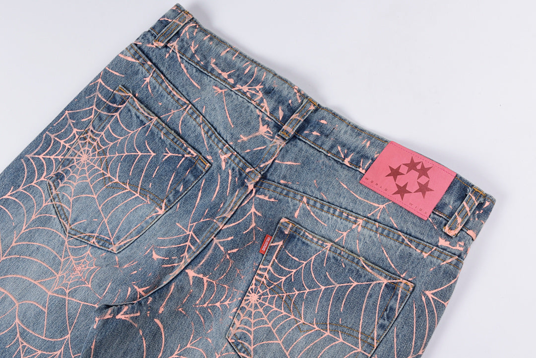 Sp5der WorldWide Track Jacket pants 蜘蛛网牛仔裤 - view 8
