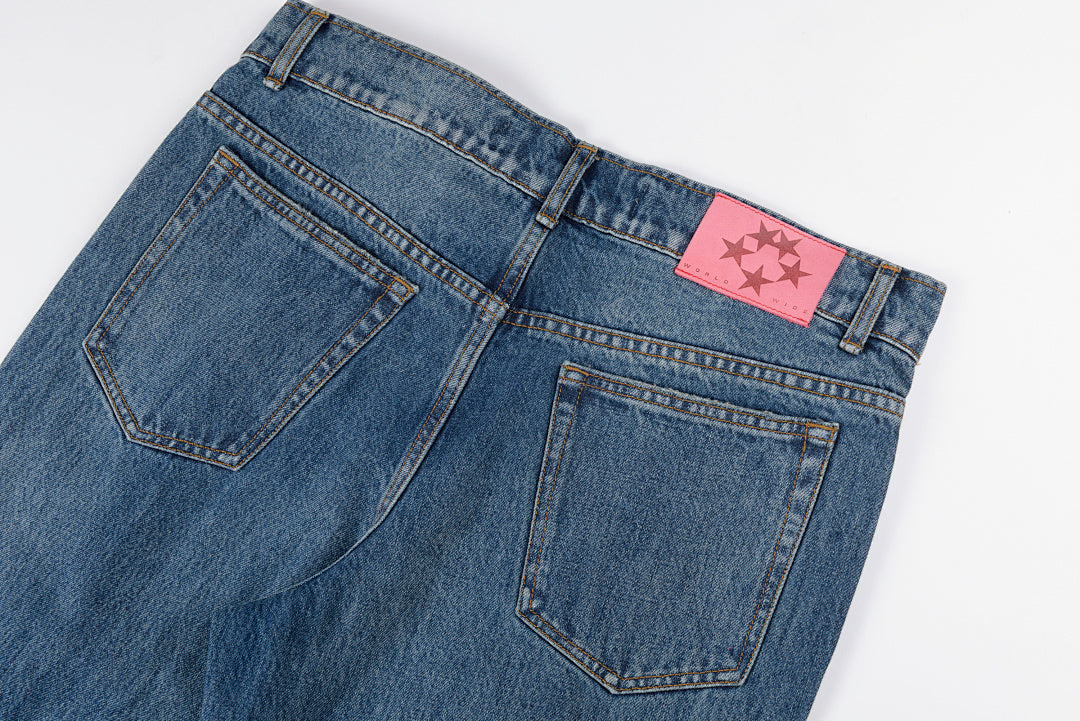 Sp5der 555555 demin jean jacket 刺绣牛仔套装长裤 - view 9