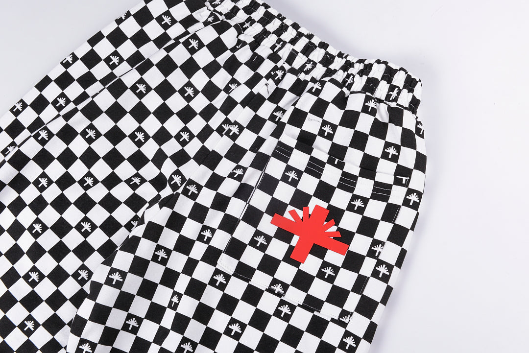 Vertabre Tattoo Zip Up Hoodie 破洞经典黑白格休闲纯棉长裤 - view 8