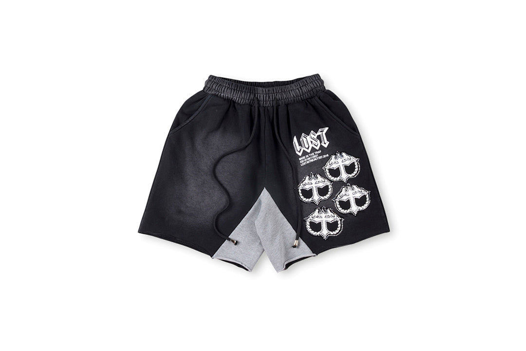 Lost Intricacy Rhinestone Mitt Shorts 烫钻休闲短裤 - view 13