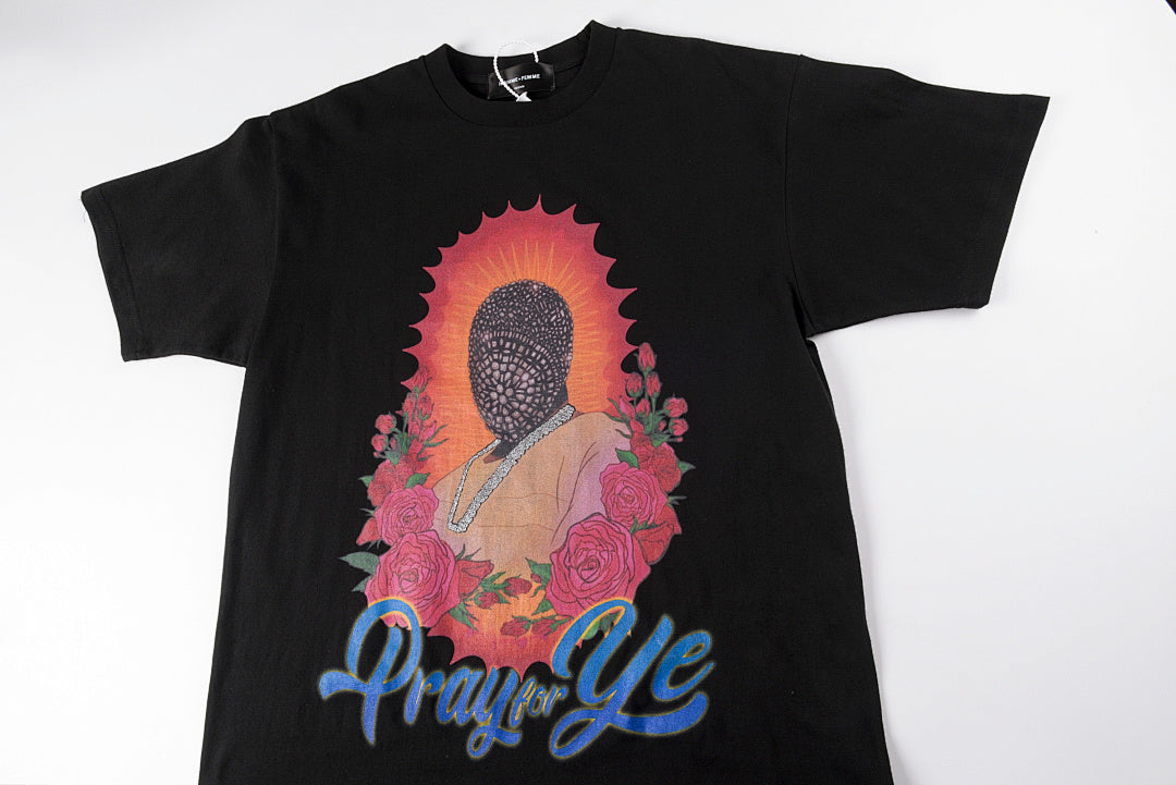 HOMME+FEMME Pray for ye rose玫瑰印花潮T - view 6