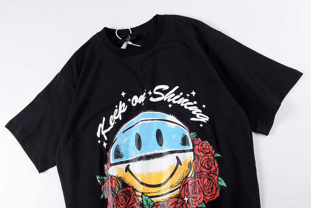smiley keep on shining T-shirt纯棉短袖T - view 7