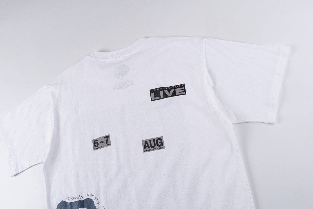 Travis Scott O2 Live Burning Man Tee 周边巡演短T - view 9