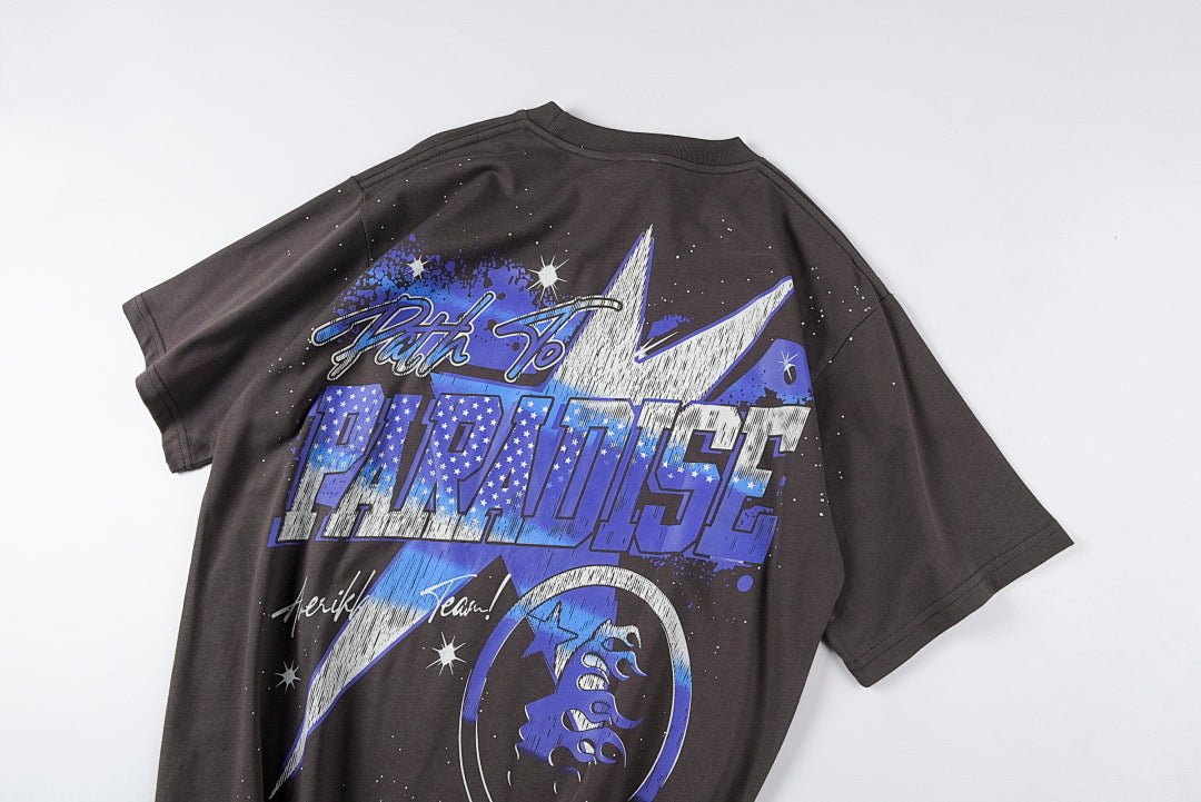 Hellstar Studios Tee 骷髅裂纹ins同款欧美高街潮流短T - view 9