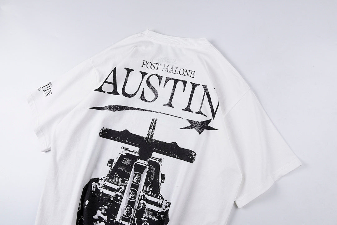 Hellstar Post Malone Austin Tee 合作款风火汽车男女短T - view 10
