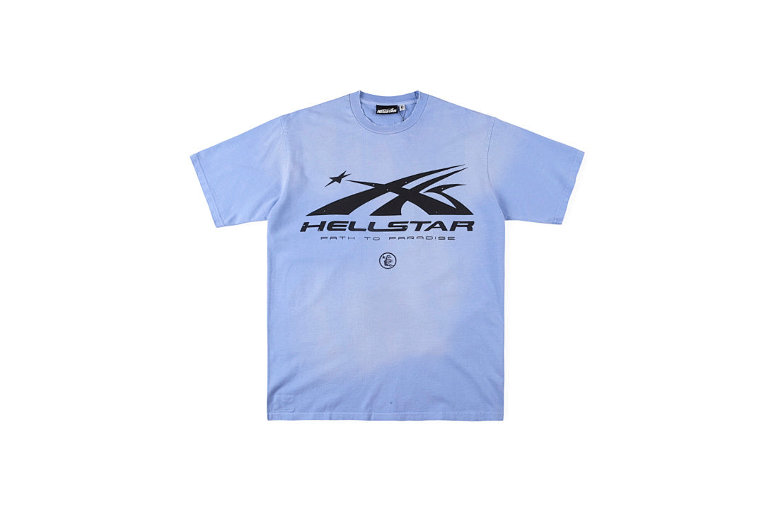 HELLSTAR STUDIOS INS同款大logo纯棉洗水破洞做旧短T - view 18