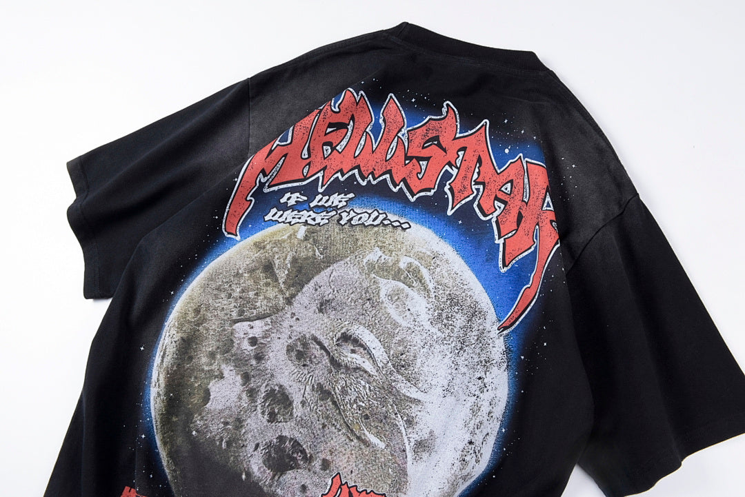 Hellstar Studios Full Moon Tee 洗水狼头满月印花短T - view 10