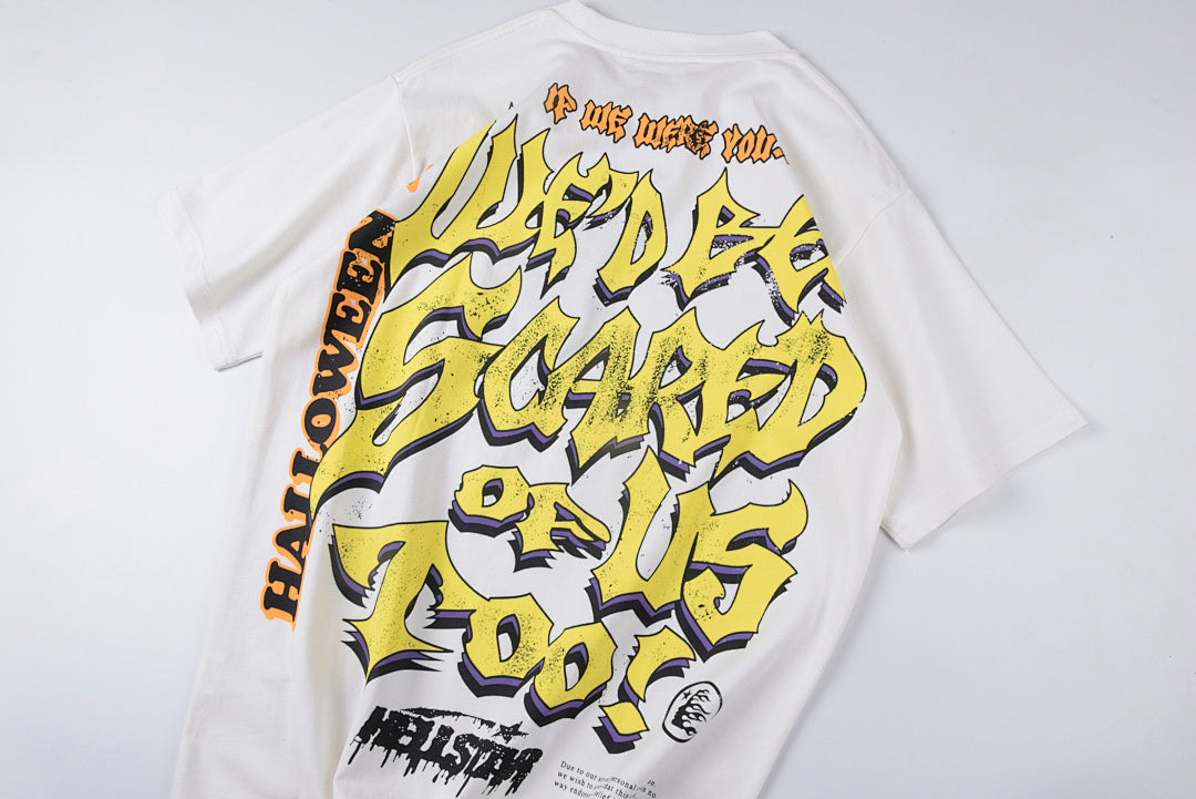 Hellstar Frankenkid Tee 绿色男孩头像印花纯棉短T - view 11