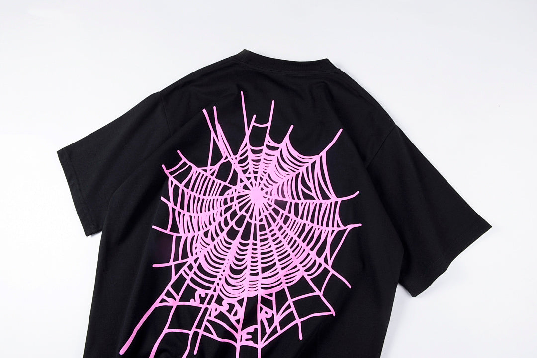 Sp5der 555555 Bite Arah NY Phobia Web Tee蜘蛛印花短T - view 10