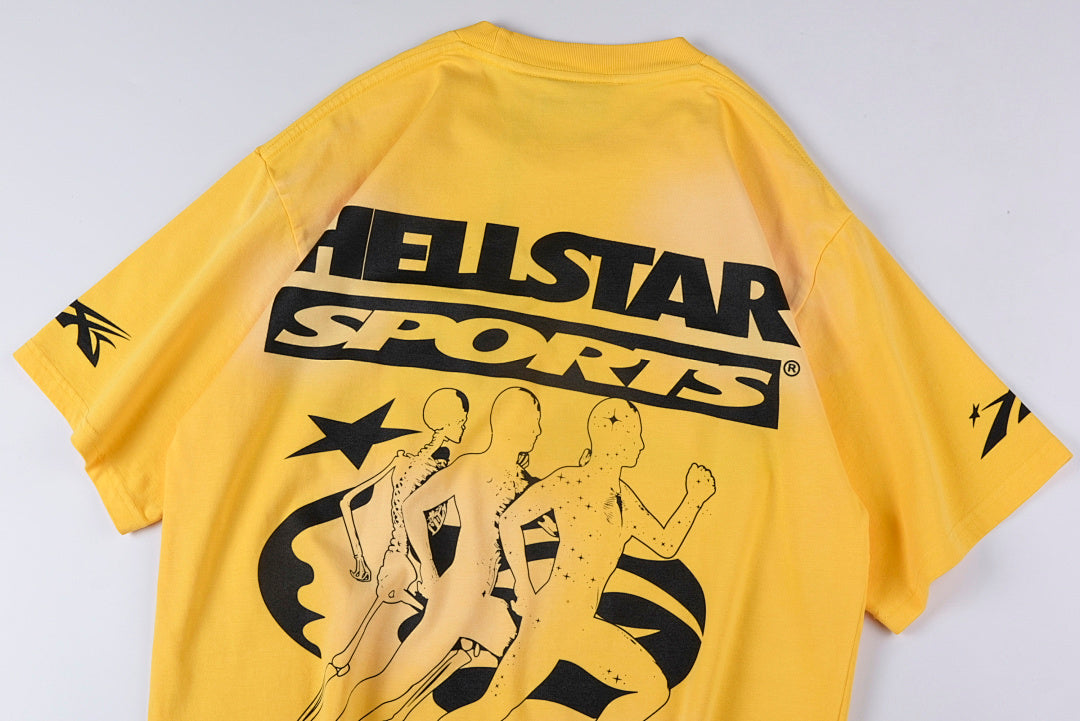 Hellstar No Guys No Glory Maratho Tee洗水纯棉男女休闲短T - view 9