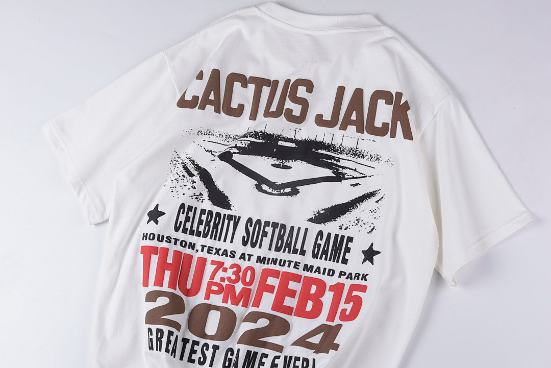 Travis Scott Cactus Jack 发泡印花纯棉短T - view 8