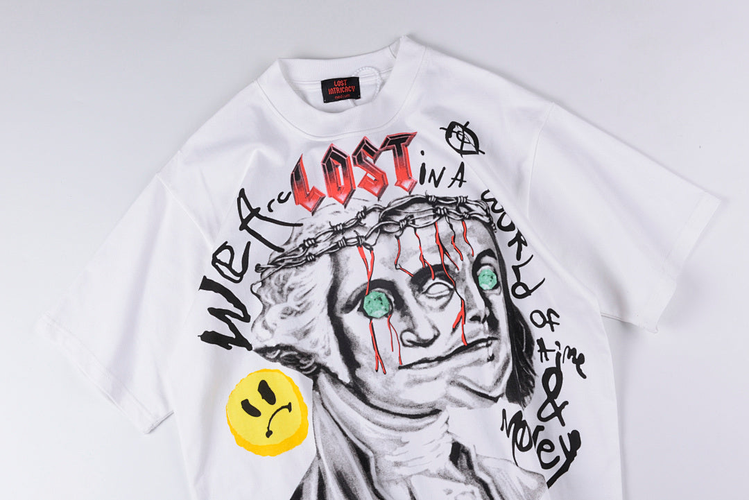 Lost intricacy BEN FRANK TEE艺术人像男女休闲短T - view 7