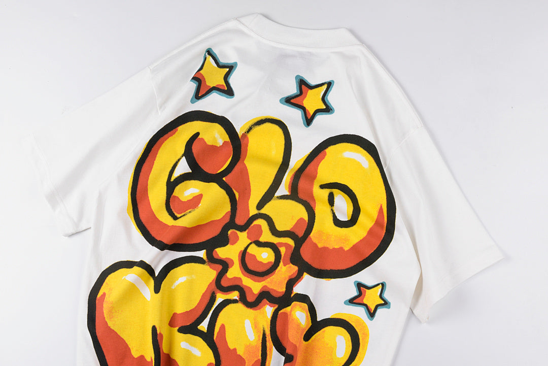 Glo Gang Sunny smiling face 金色夏日印花纯棉短T - view 9