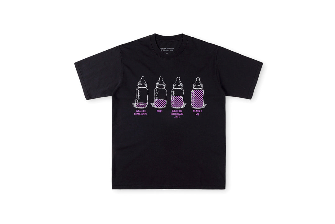 That's A Awful Lot of Cough Syrup 奶瓶印花纯棉短T - view 12