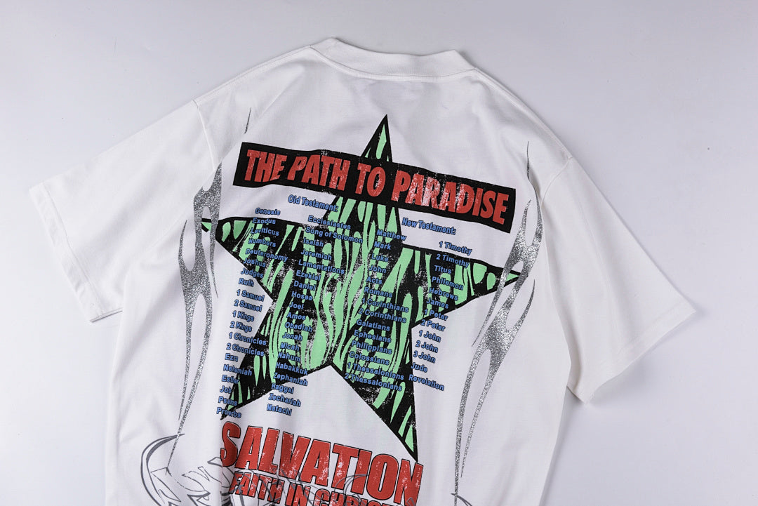 Hellstar Studios The Path to Paradise火焰星星短T - view 12