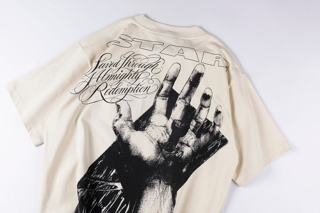 Hellstar Studios Jesus Eyes T-Shirts掩面哭泣印花短T - view 10