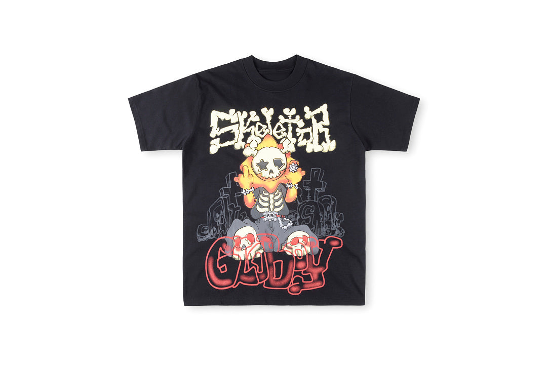 Glo Gang Boyz Worldwide Tee 卡通骷髅印花男女同款短T - view 12