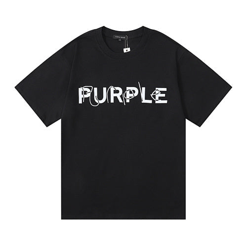 New Purple Short-Sleeve T-Shirt - Black