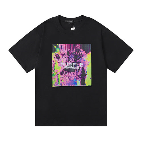 New Purple Short-Sleeve T-Shirt - Black