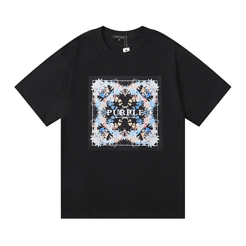 New Purple Short-Sleeve T-Shirt - Black