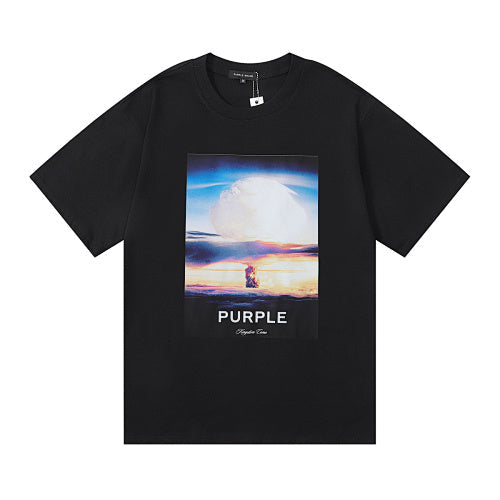 New Purple Short-Sleeve T-Shirt - Black